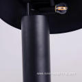 Matt Black All Metal Hat Table Lamp